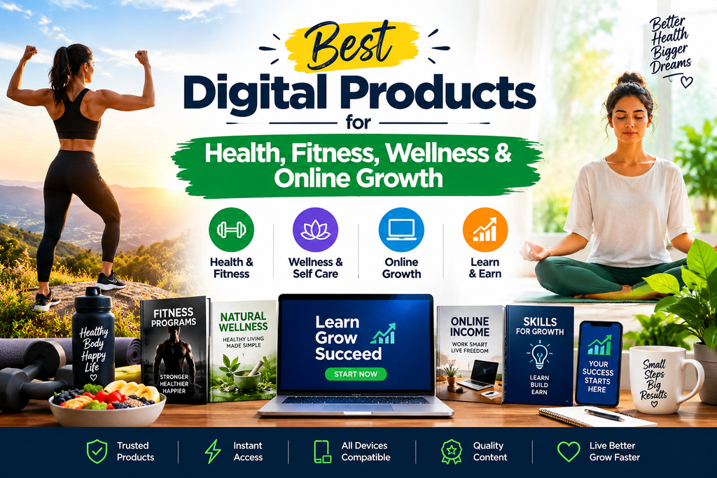 Best Digital Products for Health, Fitness, Wellness & Online Growth